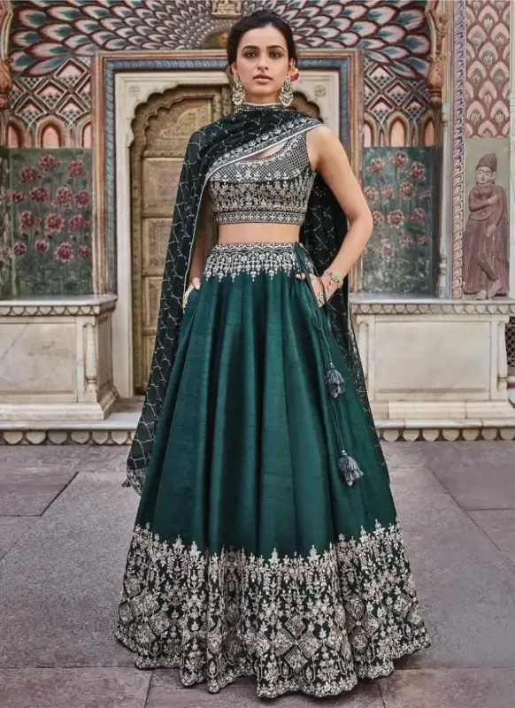 Indian Wedding Gorgette with Embroidery Sequence Work Bollywood lehenga choli deals for women designer party wear bridesmaid with dupatta